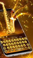 Golden Saxophone Keyboard Theme🎺 الملصق