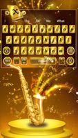 Golden Saxophone Keyboard Theme🎺 تصوير الشاشة 1