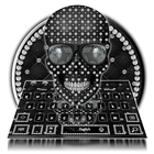 Diamond Black Skull Keyboard Theme أيقونة