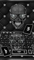 Diamond Black Skull Keyboard Theme ảnh chụp màn hình 3