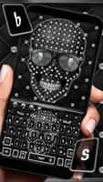 Diamond Black Skull Keyboard Theme पोस्टर