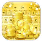 Gold Money Dollar Keyboard Theme icône