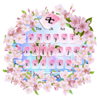 Tema hermoso del teclado de la flor de cerezo icono