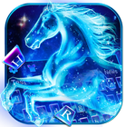 Hologram Neon Galaxy Horse Keyboard Theme biểu tượng