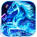 Hologram Neon Galaxy Horse Keyboard Theme APK