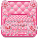 Pink Love Rose Glitter Keyboard Theme APK