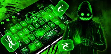 Creepy Green Smile Keyboard Theme