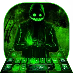 Скачать Creepy Green Smile Keyboard Theme APK