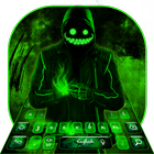 Creepy Green Smile Keyboard Theme icône