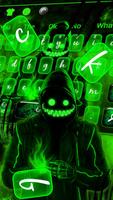 Creepy Green Smile Keyboard Theme capture d'écran 1
