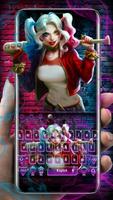 Devil Joker Girl Keyboard Theme Affiche