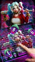 Devil Joker Girl Keyboard Theme ảnh chụp màn hình 1