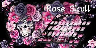 Tattoo Rose Skull Keyboard Theme capture d'écran 3