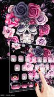 Tattoo Rose Skull Keyboard Theme Affiche