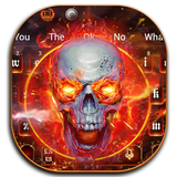 Devil Flaming Skull Keyboard Theme icône