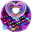 Colorful Sparkle Neon Heart Keyboard