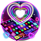 Colorful Sparkle Neon Heart icône
