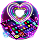 Colorful Sparkle Neon Heart icône