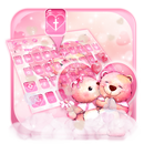 Pink Teddy Couple Love Keyboard Theme APK