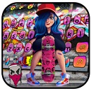 Cool Skate Girl Graffiti Keyboard Theme APK