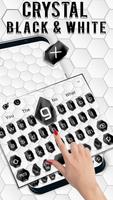 SMS Hexagon Black & White Keyboard Theme Affiche