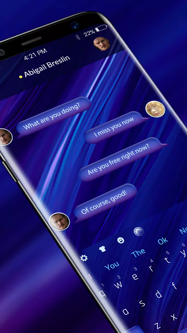 Clavier bleu clair pour Huawei P30 APK pour Android Télécharger