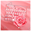 Luxury Hot Pink Rose Keyboard Theme