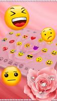 برنامه‌نما Luxury Hot Pink Rose Keyboard Theme عکس از صفحه