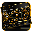 Black Golden Bow Keyboard Theme🎀 APK