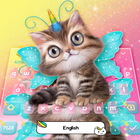 Fuzzy Unicorn Cat Keyboard Theme icône