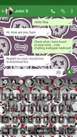 Skull wallpaper Keyboard theme for WhatsApp capture d'écran 3