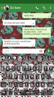 Skull wallpaper Keyboard theme for WhatsApp Affiche