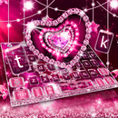 Sparkling Pink Diamond Heart Keyboard APK