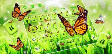 Green Nature Butterflies  Keyboard