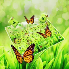 Green Nature Butterflies  Keyboard APK 下載