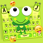 Cute Cartoon Green Frog Keyboard Theme 🐸 icône
