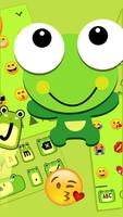 Cute Cartoon Green Frog Keyboard Theme 🐸 capture d'écran 1