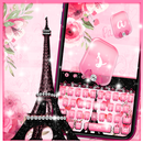 Pink Paris Eiffel Tower Keyboard-APK