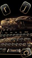 Luxury Golden Car Keyboard poster