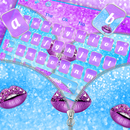 Glitter Lips Zipper Keyboard Theme APK