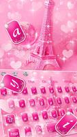 Glitter Eiffel tower Keyboard Theme Affiche