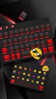 Clavier Rouge Clair Noir Affiche