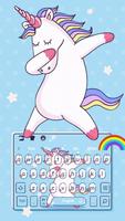 Cute Doing Dabbing Unicorn Keyboard Theme Affiche