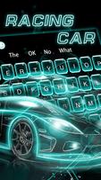 Blue Racing Car keyboard capture d'écran 1