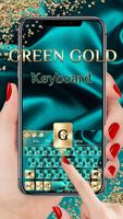 Green Gold Luxury keyboard Affiche