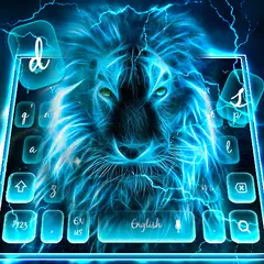 藍咆哮獅子鍵盤主題 APK 下載
