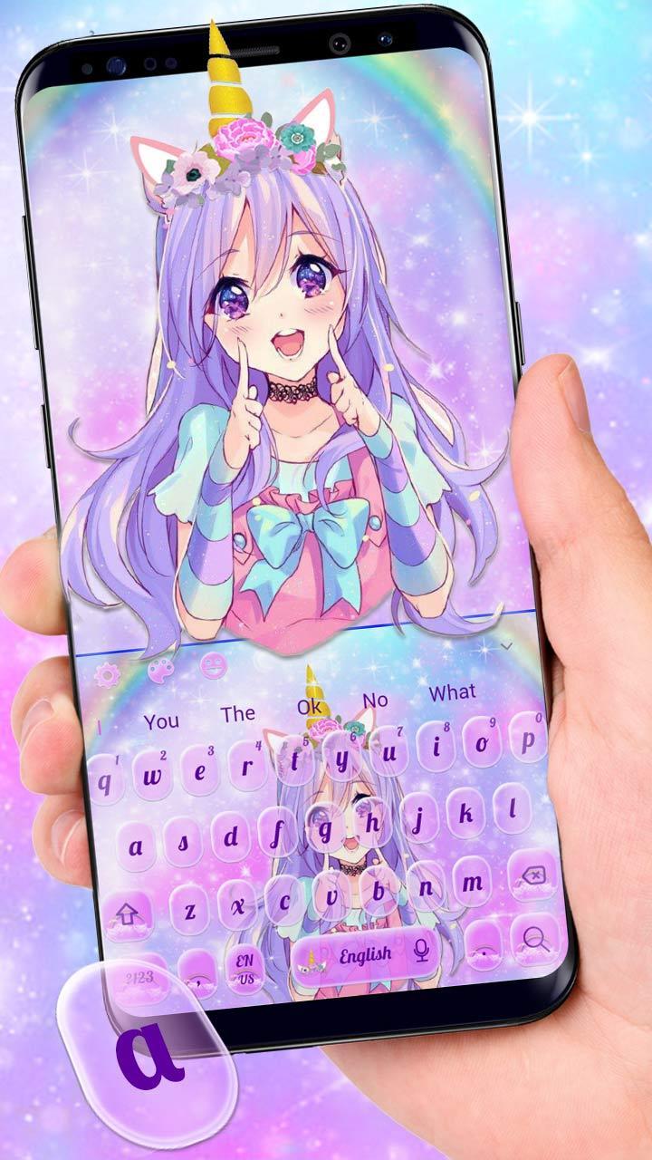 Galaxy Unicorn Rainbow Girl Keyboard For Android Apk Download