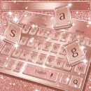 Glossy Rose Gold Keyboard Theme APK