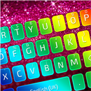 Thème de clavier coloré paillettes scintillantes APK