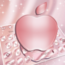 APK Rose Gold Crystal Apple Keyboard Theme